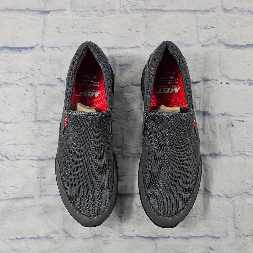 MBT Modena Slip On Sneakers MENS 10.5 Grey Mesh Rocker Sole Walking Shoes